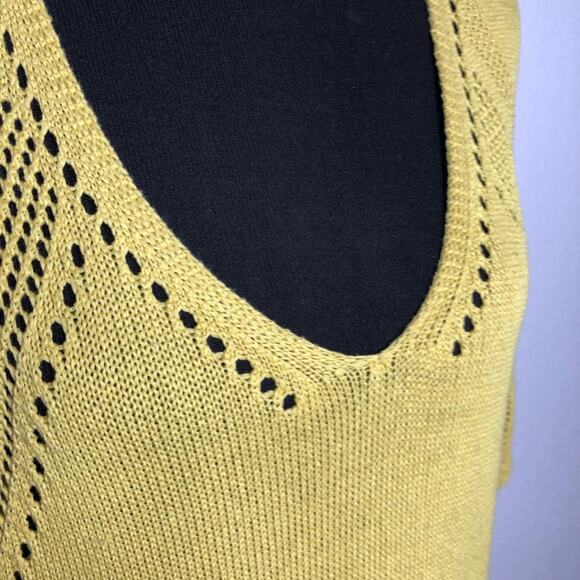 Hatch Alison gold yellow mixed knit midi sweater dress size 1 or Small - Picture 7 of 16